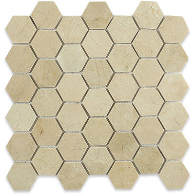 Soho Studio Crema Marfil 2" Hexagon 11.25" x 12.75"