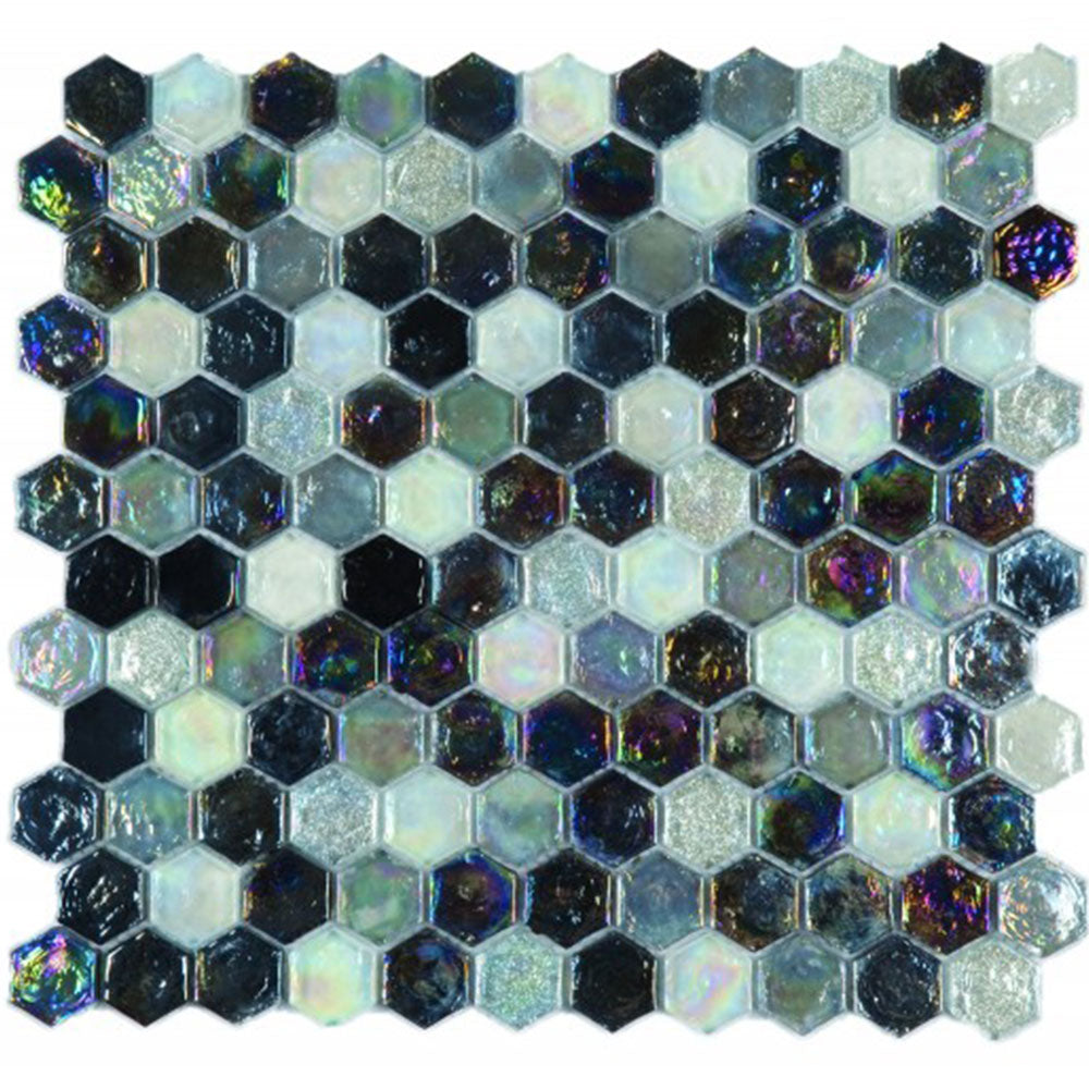 Bati Orient Iridescent Glass Mix Mosaic 12" x 12"
