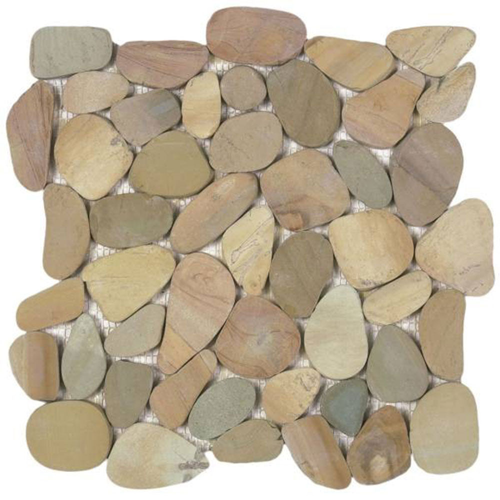 Bati Orient Sliced Matte Pebble Mosaic 12" x 12"