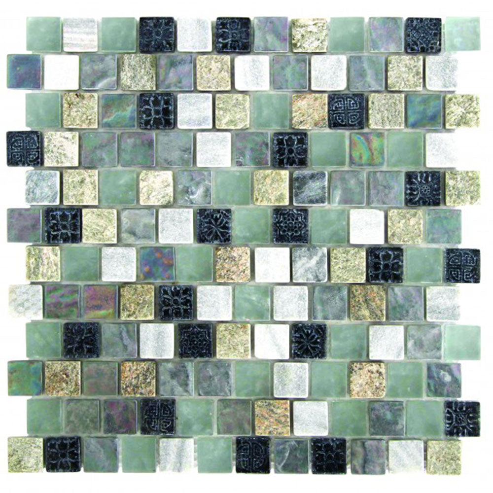 Bati Orient Stone & Glass Mosaic 11.80" x 11.80"