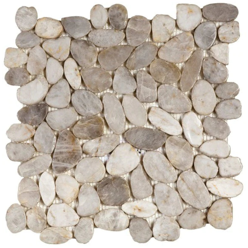 Bati Orient Sliced Polished Pebble Mosaic 12" x 12"